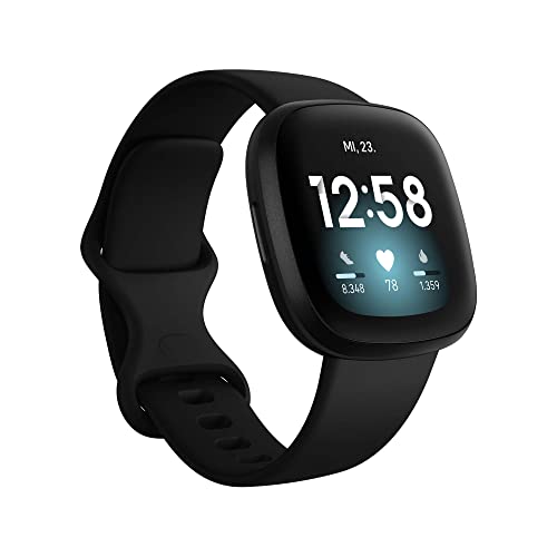 Fitbit Versa 3 Health & Fitness Smartwatch with 6-months Premium Membership Included, Built-in GPS, Daily Readiness Score and up to 6+ Days Battery, Black